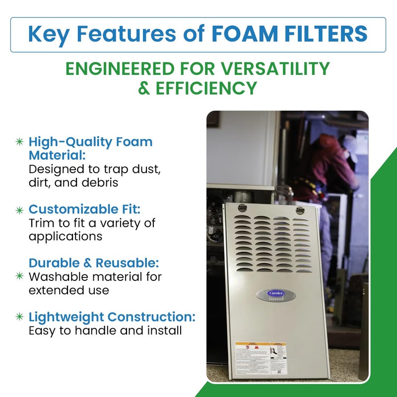 Filter Everything RV AC Foam Filter Replacement Compatible with Coleman 67983751 â€“ 16-1/8â€ x 16-1/8â€ x 1/4â€ â€“ Foam Air Conditioner Filter â€“ 1 Pack - Image 3